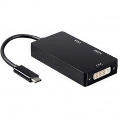 Adaptador Aisens A109-0343/ USB Tipo-C Macho - DVI Hembra/ VGA Hembra / HDMI Hembra