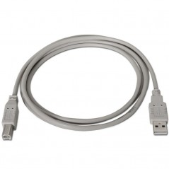 Cable USB 2. 0 Impresora Aisens A101-0004/ USB Macho - USB Macho/ 4. 5m/ Beige