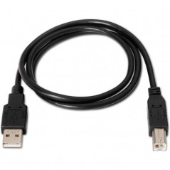 Cable USB 2. 0 Impresora Aisens A101-0005/ USB Macho - USB Macho/ 1m/ Negro