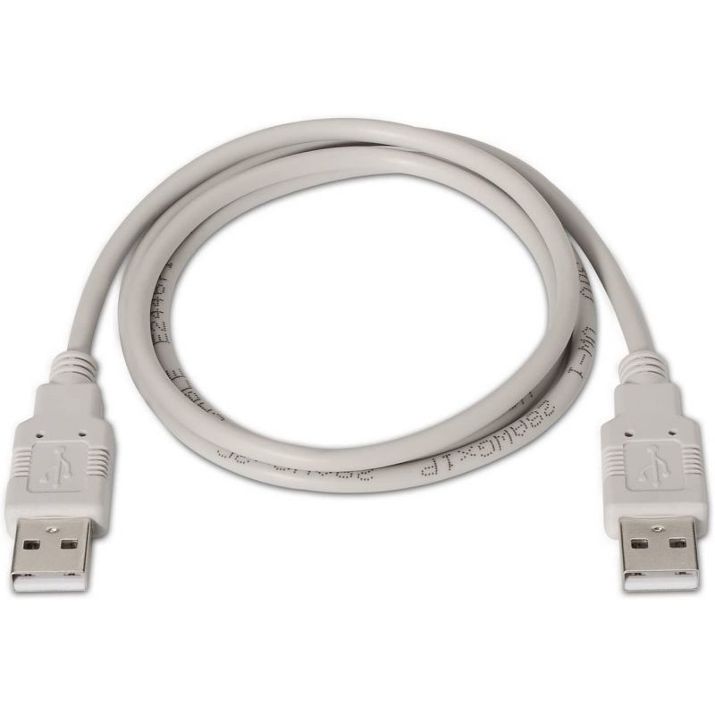 Cable USB 2. 0 Aisens A101-0022/ USB Macho - USB Macho/ 2m/ Beige