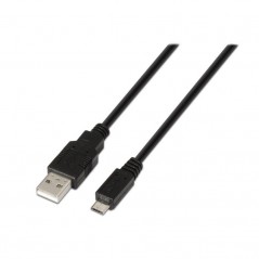 Cable USB 2. 0 Aisens A101-0028/ USB Macho - MicroUSB Macho/ 1. 8m/ Negro