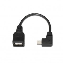 Cable USB 2. 0 Aisens A101-0034/ MiniUSB Macho - USB Hembra/ 15cm/ Negro