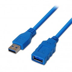 Cable Alargador USB 3. 0 Aisens A105-0045/ USB Macho - USB Hembra/ 1m / Azul