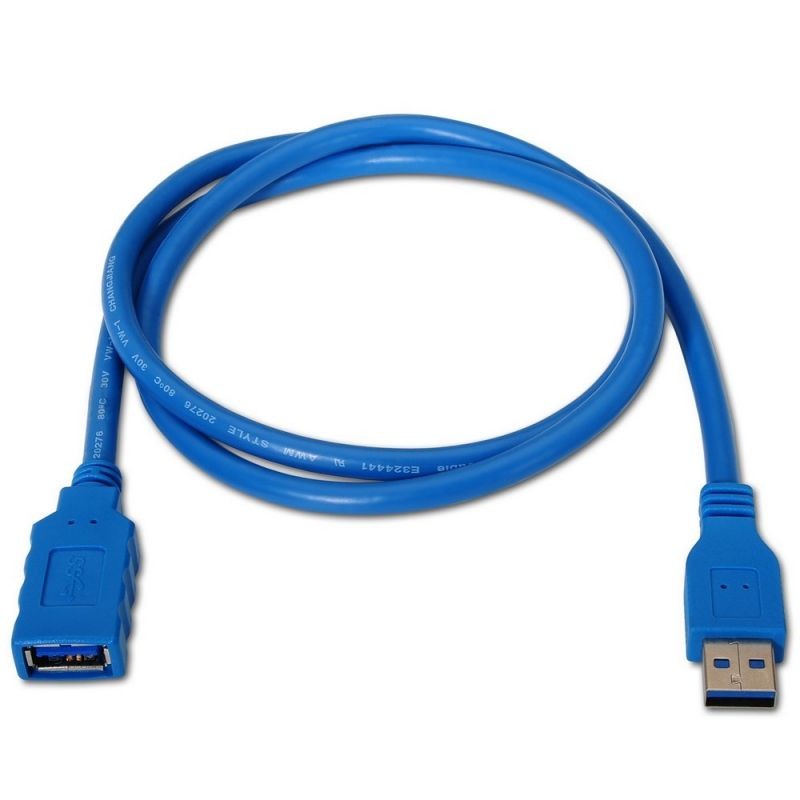 Cable Alargador USB 3. 0 Aisens A105-0045/ USB Macho - USB Hembra/ 1m / Azul
