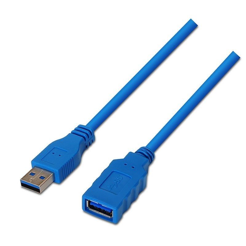 Cable Alargador USB 3. 0 Aisens A105-0046/ USB Macho - USB Hembra/ 2m/ Azul