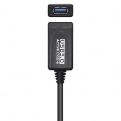 Cable Alargador USB 3. 0 Aisens A105-0525/ USB Macho - USB Hembra/ 5m/ Negro