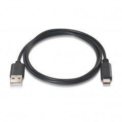 Cable USB 2. 0 Aisens A107-0052/ USB Tipo-C Macho - USB Macho/ 2m/ Negro