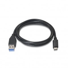 Cable USB 3. 1 Aisens A107-0060/ USB Tipo-C Macho - USB Macho/ 1m/ Negro