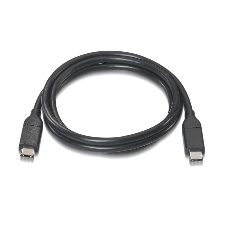 Cable USB 3. 1 Tipo-C Aisens A107-0061/ USB Tipo-C Macho - USB Tipo-C Macho/ 1m/ Negro