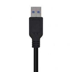 Cable USB 3. 0 Aisens A105-0447/ USB Macho - USB Macho/ 2m/ Negro