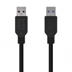 Cable USB 3. 0 Aisens A105-0448/ USB Macho - USB Macho/ 3m/ Negro