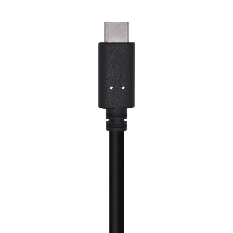 Cable USB 3. 1 Aisens A107-0449/ USB Tipo-C Macho - USB Macho/ 0. 5m/ Negro