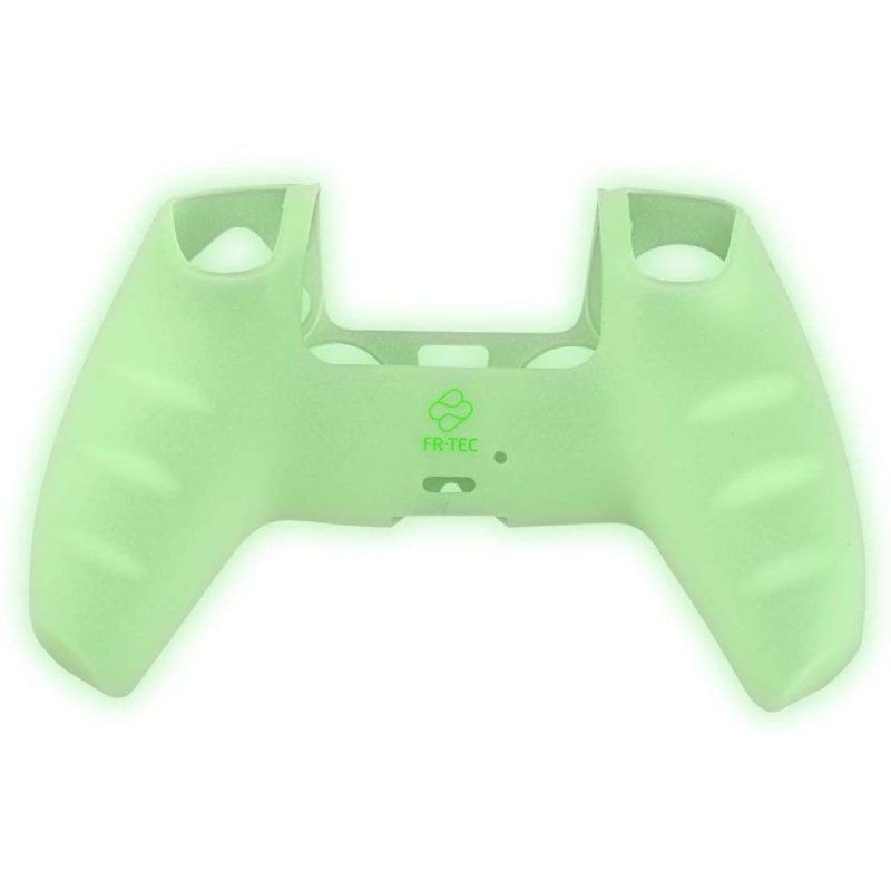 Funda Silicona + Grips Blade FR-TEC Custom Kit Glow in the Dark para Mando PS5/ Verde
