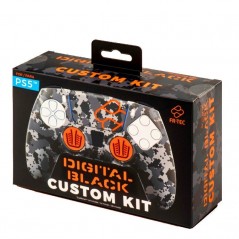 Funda Silicona Blade FR-TEC Custom Kit Digital Black Camo para Mando PS5/ Gris