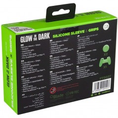 Funda Silicona + Grips Blade FR-TEC Glow in the Dark para Mando PS4/ Verde