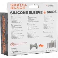 Funda Silicona + Grips Blade FR-TEC Pixel Black Camo para Mando PS4/ Gris