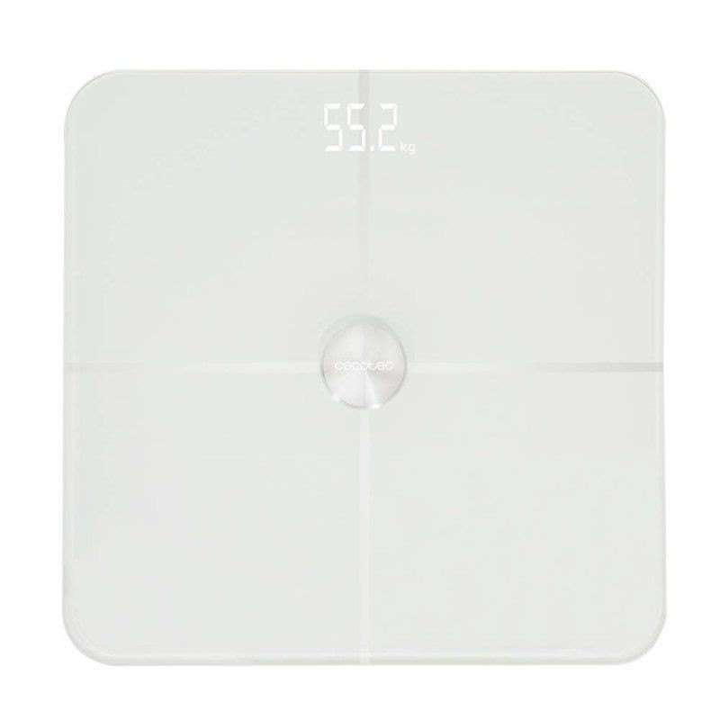 Báscula de Bańo Cecotec Surface Precision 9600 Smarth Healthy/ Análisis Corporal/ Bluetooth/ Hasta 180kg/ Blanca