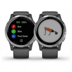 Smartwatch Garmin Vívoactive 4/ Notificaciones/ Frecuencia Cardíaca/ GPS/ Gris
