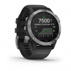 Smartwatch Garmin Fénix 6 Solar/ Notificaciones/ Frecuencia Cardíaca/ GPS/ Plata y Negro