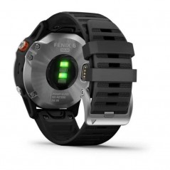 Smartwatch Garmin Fénix 6 Solar/ Notificaciones/ Frecuencia Cardíaca/ GPS/ Plata y Negro