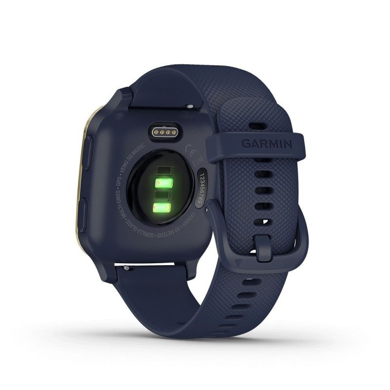 Smartwatch Garmin Venu SQ Music Edition/ Notificaciones/ Frecuencia Cardíaca/ GPS/ Oro Claro