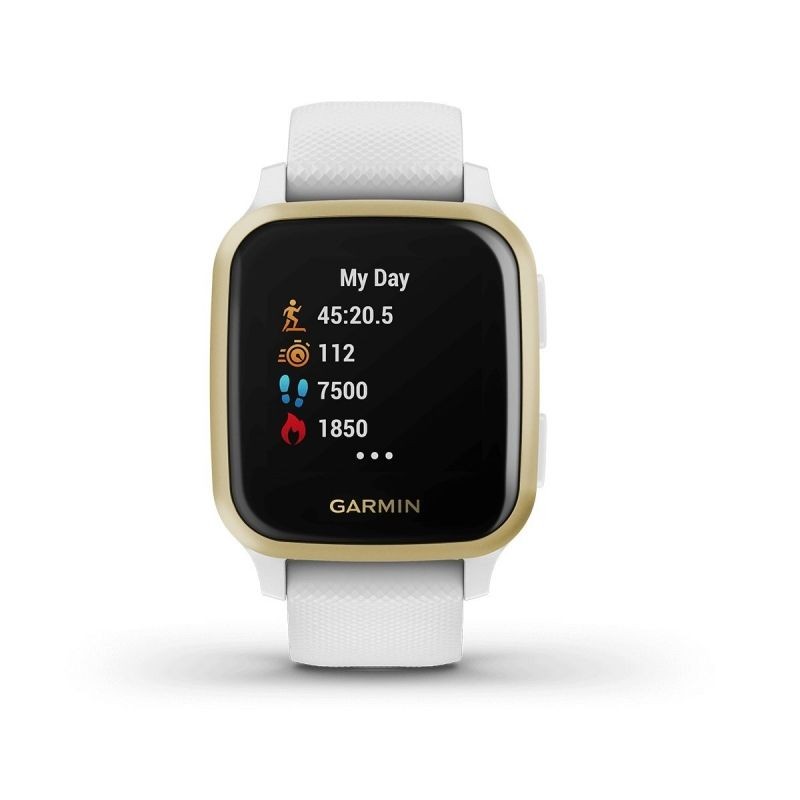 Smartwatch Garmin Venu SQ/ Notificaciones/ Frecuencia Cardíaca/ GPS/ Oro Claro