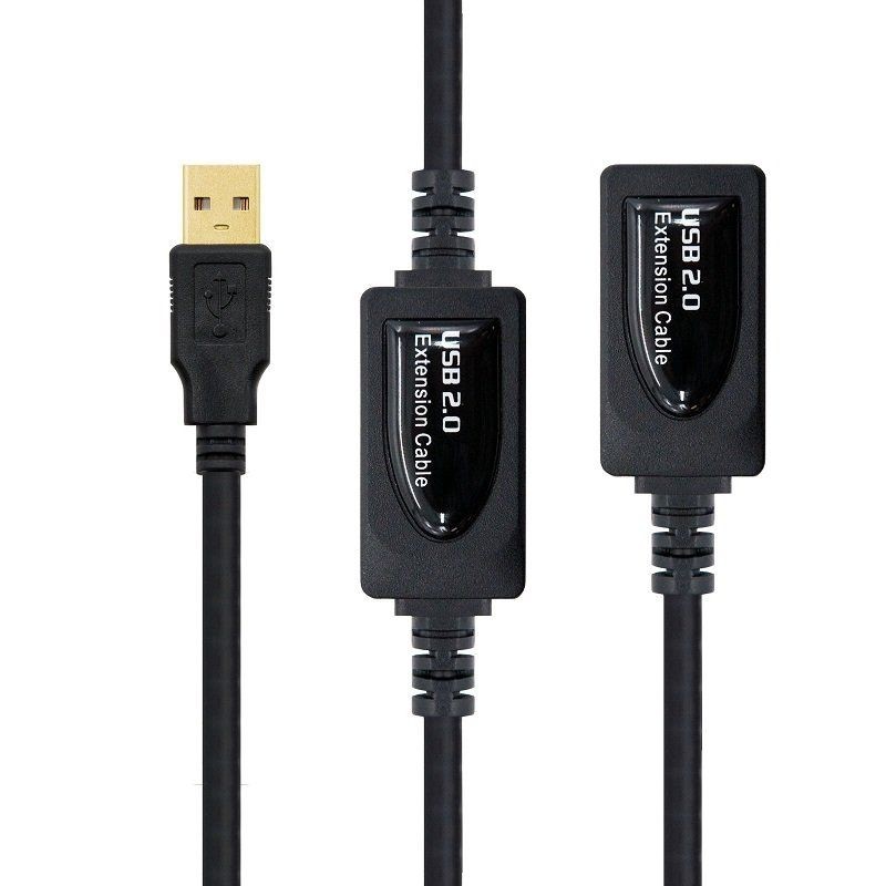 Cable Alargador USB 2.0 Nanocable 10.01.0212 USB Macho - USB Hembra 10m Negro