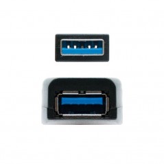 Cable Alargador USB 3.0 Nanocable 10.01.0313 USB Macho - USB Hembra 15m Negro