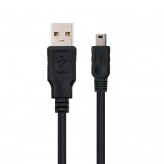 Cable USB 2.0 Nanocable 10.01.0400 USB Macho - MiniUSB Macho 0.5m Negro