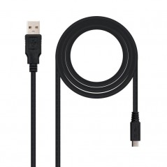 Cable USB 2.0 Nanocable 10.01.0500 USB Macho - MicroUSB Macho 80cm Negro