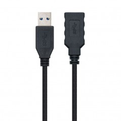 Cable Alargador USB 3.0 Nanocable 10.01.0902-BK USB Macho - USB Hembra 2m Negro