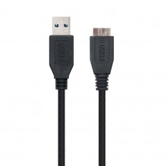 Cable USB 3.0 Nanocable 10.01.1101-BK USB Macho - MicroUSB Macho 1m Negro