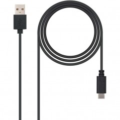 Cable USB 2.0 Nanocable 10.01.2100 USB Tipo-C Macho - USB Macho 0.5m Negro