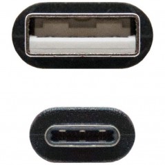 Cable USB 2.0 Nanocable 10.01.2100 USB Tipo-C Macho - USB Macho 0.5m Negro