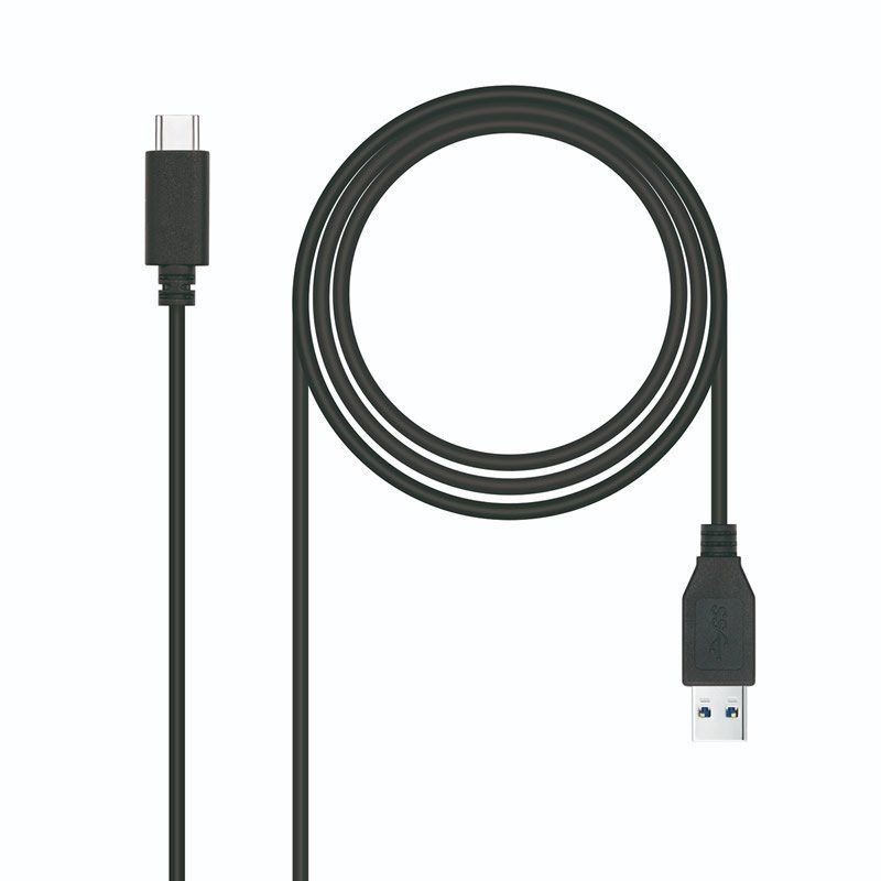 Cable USB 3.1 Nanocable 10.01.4001-L150 USB Tipo-C Macho - USB Macho 1.5m Negro