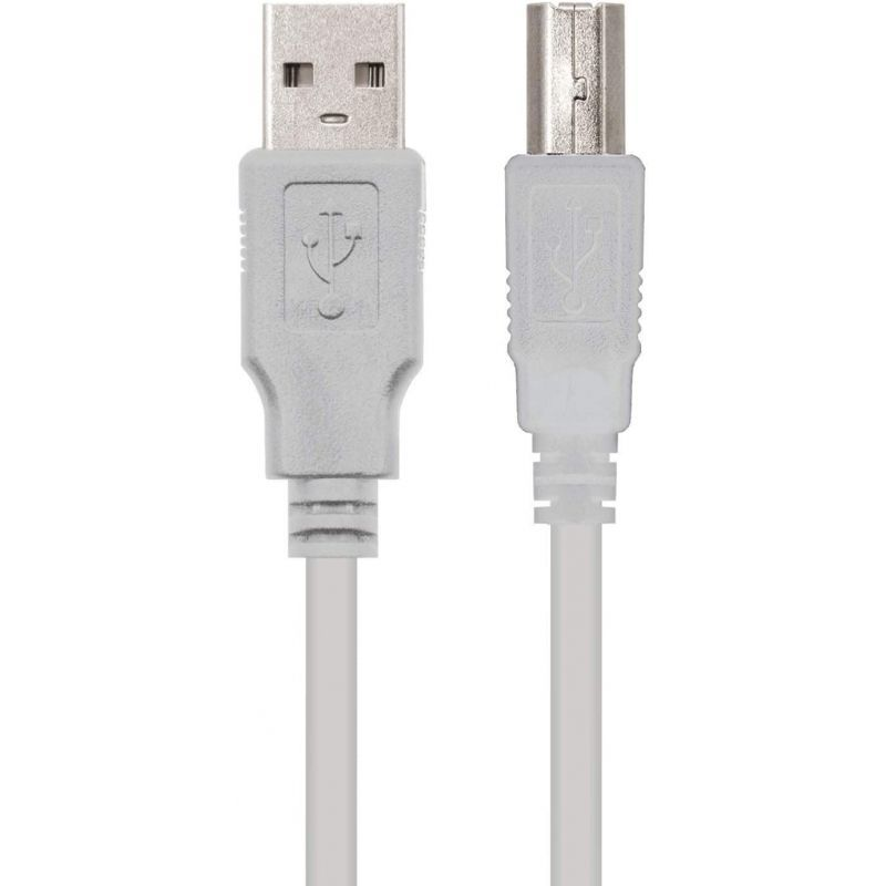 Cable USB 2.0 Impresora Nanocable 10.01.0103 USB Macho - USB Macho 1.8m Beige