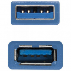Cable Alargador USB 3.0 Nanocable 10.01.0901 USB Macho - USB Hembra 1m Azul