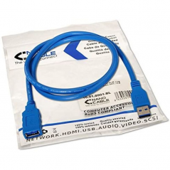 Cable Alargador USB 3.0 Nanocable 10.01.0901 USB Macho - USB Hembra 1m Azul