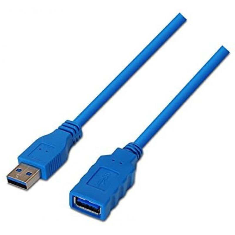 Cable Alargador USB 3.0 Nanocable 10.01.0902-BL USB Macho - USB Hembra 2m Azul