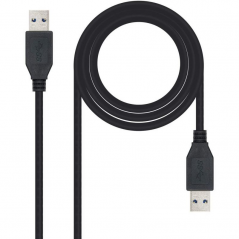 Cable USB 3.0 Nanocable 10.01.1002-BK USB Macho - USB Macho 2m Negro