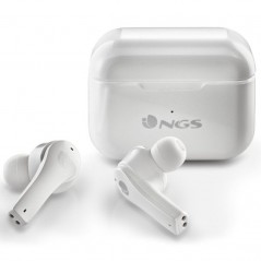 Auriculares Bluetooth NGS Ártica Bloom con estuche de carga Autonomía 6h Blancos