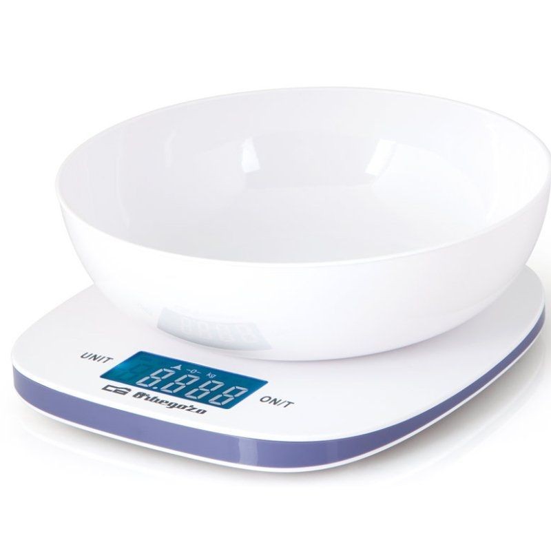 Báscula de Cocina Electrónica Orbegozo PC 1014 hasta 5kg Blanca