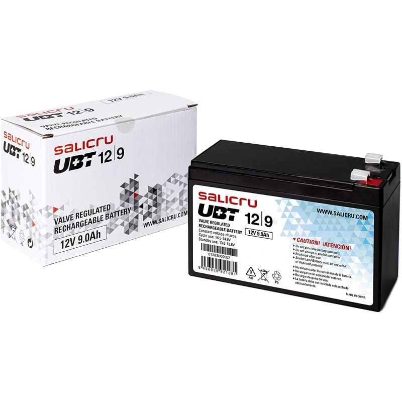 Batería Salicru UBT 12 9 compatible con SAI Salicru según especificaciones