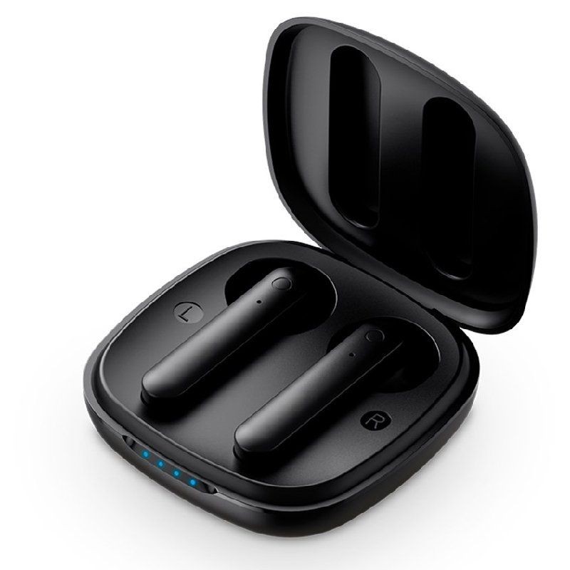 Auriculares Bluetooth SPC Zion Go con estuche de carga Autonomía 3h Negro