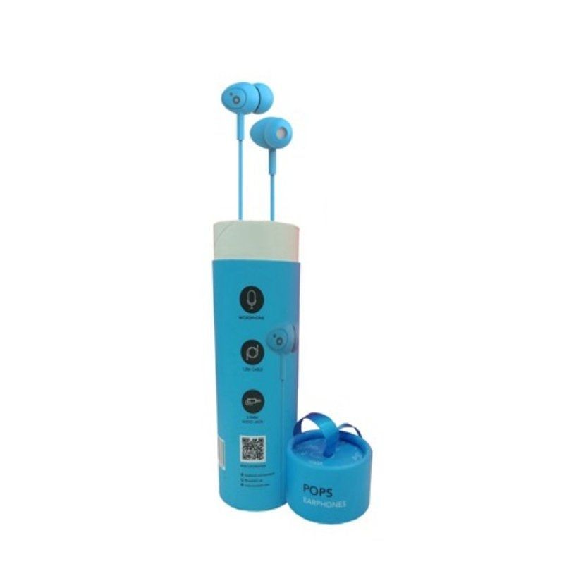 Auriculares Intrauditivos Sunstech Pops con Micrófono Jack 3.5 Azules
