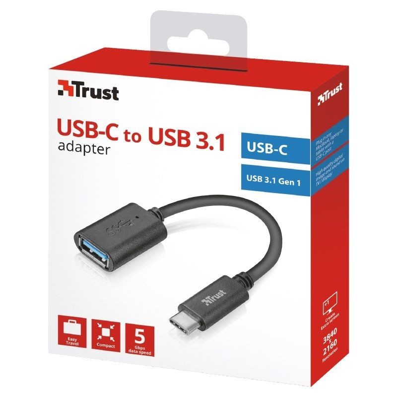 Adaptador Trust 20967 USB Tipo-C Macho - USB Hembra