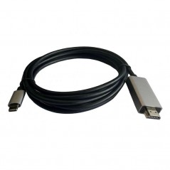 Cable HDMI 3GO C137 HDMI Macho - USB Tipo-C Macho 2m Negro