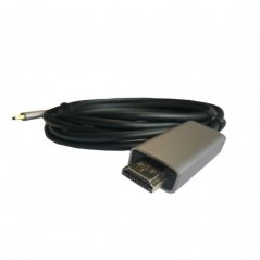 Cable HDMI 3GO C137 HDMI Macho - USB Tipo-C Macho 2m Negro