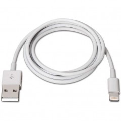 Cable USB 2.0 Lightning Aisens A102-0035 USB Macho - Lightning Macho 1m Blanco