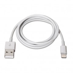 Cable USB 2.0 Lightning Aisens A102-0036 USB Macho - Lightning Macho 2m Blanco
